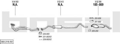 Bosal 060.218.50 система выпуска ог на OPEL KADETT D (31_-34_, 41_-44_)