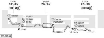 Bosal 060.297.50 система выпуска ог на OPEL KADETT E Combo (38_, 48_)
