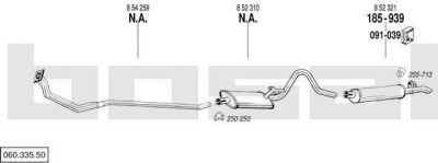 Bosal 060.335.50 система выпуска ог на OPEL MANTA B (58_, 59_)