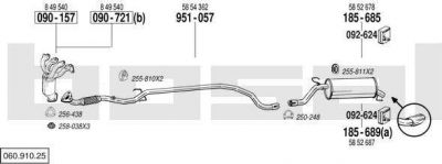 Bosal 060.910.25 система выпуска ог на OPEL CORSA D