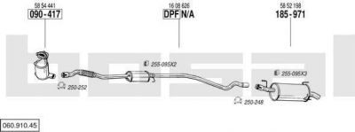 Bosal 060.910.45 система выпуска ог на OPEL MERIVA