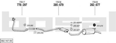 Bosal 062.167.50 система выпуска ог на PEUGEOT 305 I Break (581D)