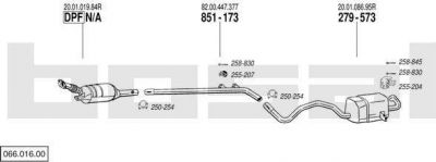 Bosal 066.016.00 система выпуска ог на RENAULT MEGANE CC (EZ0/1_)