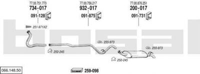 Bosal 066.148.50 система выпуска ог на RENAULT SUPER 5 (B/C40_)