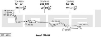 Bosal 066.148.55 система выпуска ог на RENAULT SUPER 5 (B/C40_)