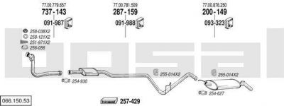 Bosal 066.150.53 система выпуска ог на RENAULT SUPER 5 (B/C40_)