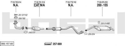 Bosal 066.157.60 система выпуска ог на RENAULT SUPER 5 (B/C40_)