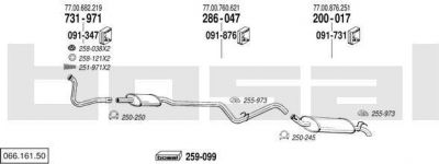 Bosal 066.161.50 система выпуска ог на RENAULT SUPER 5 (B/C40_)