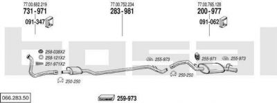 Bosal 066.283.50 система выпуска ог на RENAULT 11 (B/C37_)