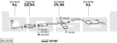 Bosal 066.432.98 система выпуска ог на RENAULT 19 II Chamade (L53_)