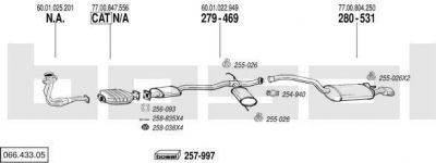 Bosal 066.433.05 система выпуска ог на RENAULT 19 II Chamade (L53_)