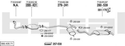 Bosal 066.435.71 система выпуска ог на RENAULT 19 II (B/C53_)