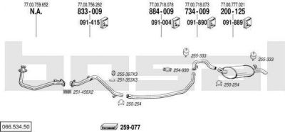 Bosal 066.534.50 система выпуска ог на RENAULT 25 (B29_)