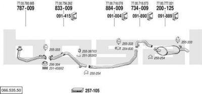 Bosal 066.535.50 система выпуска ог на RENAULT 25 (B29_)