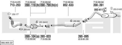 Bosal 066.900.22 система выпуска ог на RENAULT KANGOO (KC0/1_)