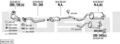 Bosal 066.910.75 система выпуска ог на RENAULT CLIO III (BR0/1, CR0/1)