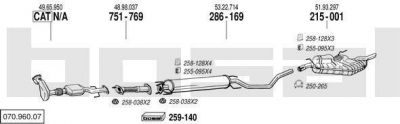 Bosal 070.960.07 система выпуска ог на SAAB 9-5 (YS3E)