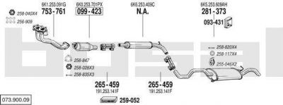 Bosal 073.900.09 система выпуска ог на SEAT CORDOBA (6K1, 6K2)