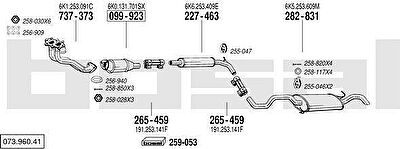 Bosal 073.960.41 система выпуска ог на SEAT CORDOBA (6K1, 6K2)