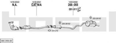 Bosal 080.059.60 система выпуска ог на SUZUKI SWIFT I (AA)