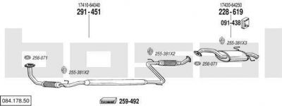 Bosal 084.178.50 система выпуска ог на TOYOTA COROLLA FX Compact (E8B)