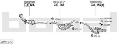 Bosal 090.012.70 система выпуска ог на VW PASSAT (3C2)