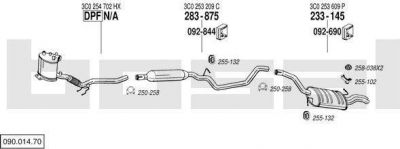 Bosal 090.014.70 система выпуска ог на VW PASSAT Variant (3C5)