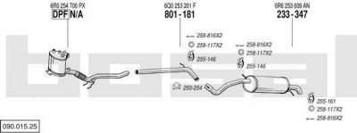 Bosal 090.015.25 система выпуска ог на VW POLO (6R, 6C)