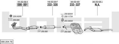 Bosal 090.204.76 система выпуска ог на VW PASSAT Variant (3A5, 35I)