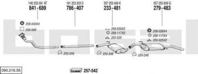 Bosal 090.216.55 система выпуска ог на VW PASSAT Variant (3A5, 35I)