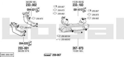 Bosal 090.350.50 система выпуска ог на VW KAEFER кабрио (15)