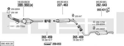 Bosal 090.400.30 система выпуска ог на VW POLO CLASSIC (6KV2)