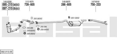 Bosal 092.013.05 система выпуска ог на VOLVO C30