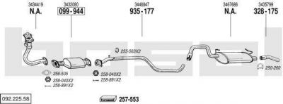 Bosal 092.225.58 система выпуска ог на VOLVO 460 L (464)