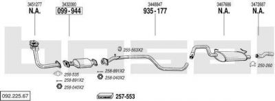 Bosal 092.225.67 система выпуска ог на VOLVO 460 L (464)