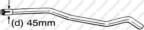 Bosal 889-443 ремонтная трубка, катализатор на OPEL CORSA C (F08, F68)