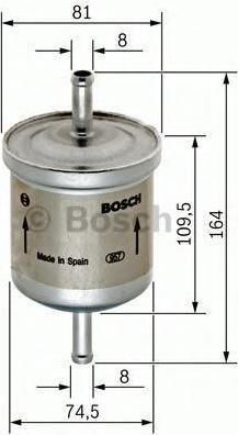 BOSCH Фильтр топливный AUDI/FORD/NISSAN/VW (1J0201511A, 0 450 905 264)
