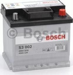 BOSCH АКБ S3 45Ah 400A 207x175x190 (-+) (45Ач, 0092S30020)