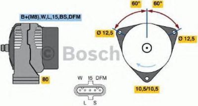 BOSCH Генератор 5292 MAN D083601-04 (0124655025)