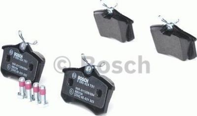 BOSCH Колодки тормозные AUDI 95>/VOLKSWAGEN 92>05 задние (GDB1504, 0986424751)