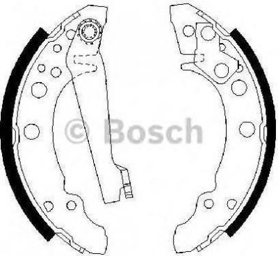 BOSCH Колодки торм.бар.AUDI 80/A2/VW G1/G2/G3/LUPO/PASSAT/POLO 75-05 (361216, 0986487002)