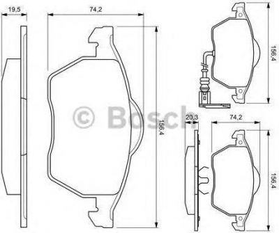 BOSCH Колодки тормозные передние AUDI A3 TT SKODA OCTAVIA VW BORA GOLF POLO 97- SEAT LEON, TOLEDO 99- (8N0698151A, 0986494018)