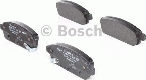 BOSCH КОМПЛЕКТ ТОРМОЗНЫХ КОЛОДОК, ДИСКОВЫЙ ТОРМОЗ (0986494435)