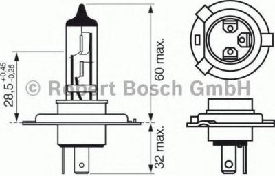 Bosch 1 987 302 045 лампа накаливания, фара дальнего света на TOYOTA COROLLA Liftback (_E8_)