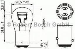 Bosch 1 987 302 202 лампа накаливания, фонарь сигнала торможения на TOYOTA COROLLA Liftback (_E8_)
