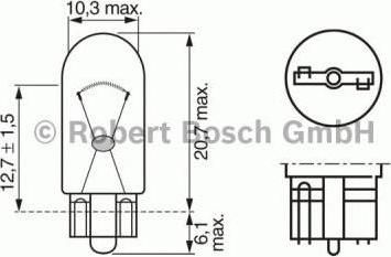 Bosch 1 987 302 206 лампа накаливания, габаритный огонь на TOYOTA COROLLA купе (AE86)