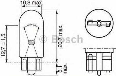 Bosch 1 987 302 286 лампа накаливания, габаритный огонь на TOYOTA COROLLA купе (AE86)
