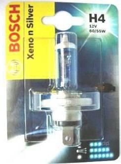 BOSCH Лампа H4 60/55W 12V P43t, Xenon Silver, (блистер) (H4, 1987301068)