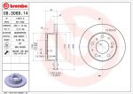 BREMBO Диск тормозной не вент. передний FIAT DUCATO Box (280) (01/82-08/90) F (561321J, 08.3069.14)