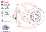 BREMBO Диск тормозной AUDI 80 1.6-2.0 МКПП 08.92-96 передний (561688J, 08.5709.10)